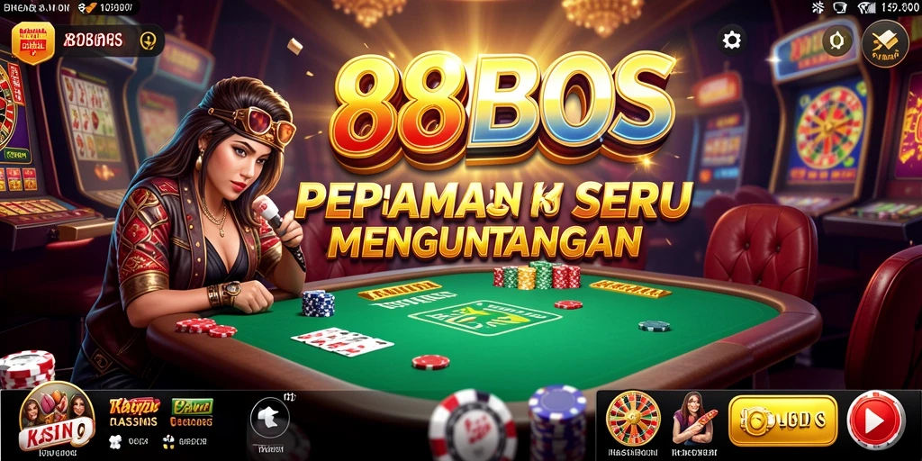 Tampilan gameplay menarik dari 88BOS dalam suasana Kasino.