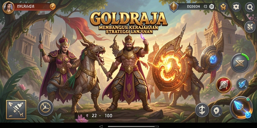 Tampilan gameplay menarik di GOLDRAJA dengan elemen strategi yang seru.