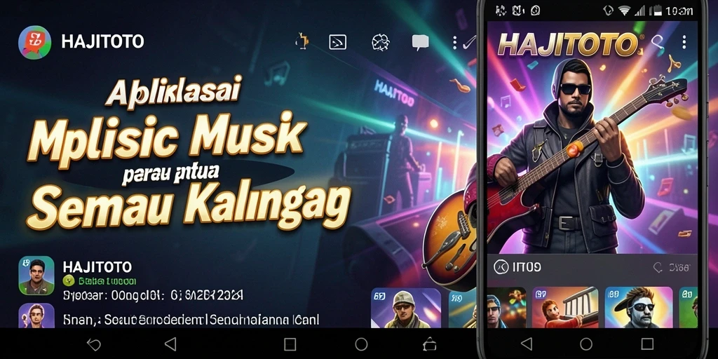 Tampilan gameplay interaktif HAJITOTO dengan lagu-lagu favorit.