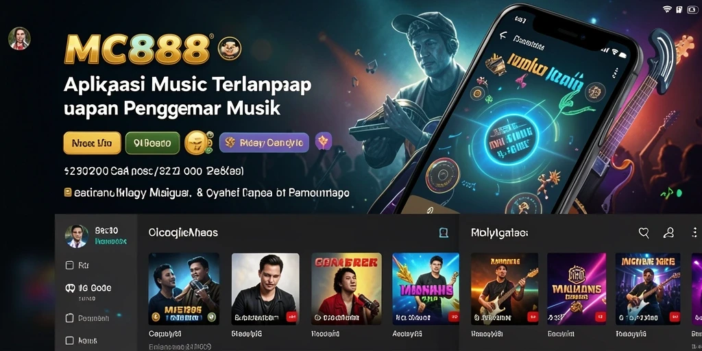 Tampilan seru dari gameplay MC888 yang menunjukkan pengalaman musik.