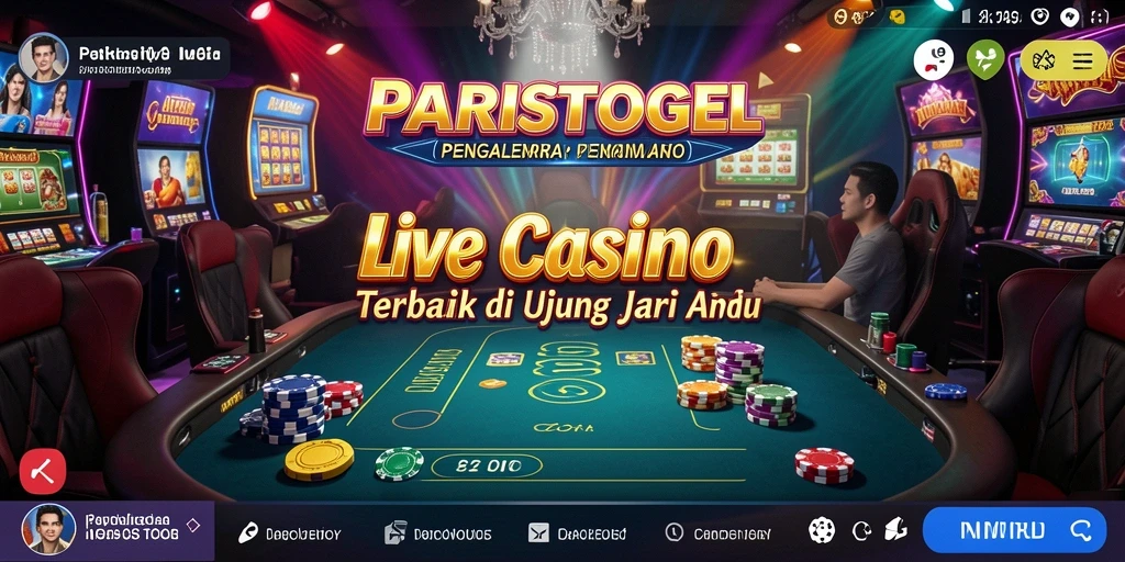 Tampilan menarik dari gameplay Live Casino di PARISTOGEL.