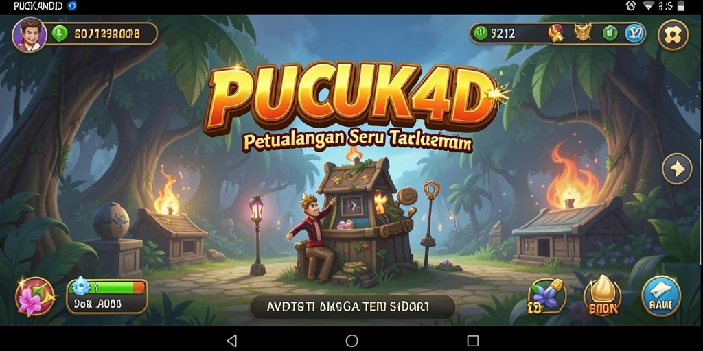 Tampilan gameplay menegangkan dalam petualangan PUCUK4D.