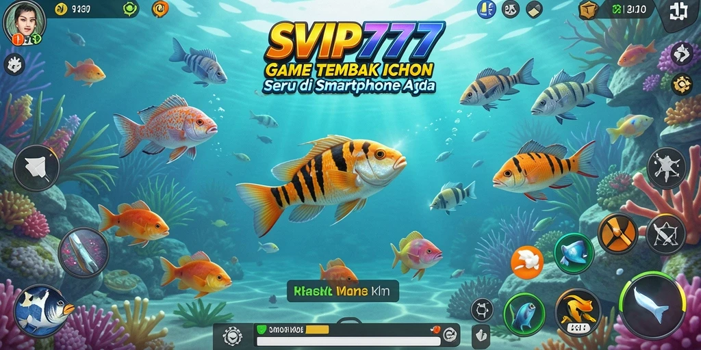 Tampilan gameplay SVIP777 dengan aksi tembak ikan yang seru.