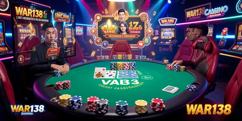 Tampilan gameplay Live Casino yang seru dan interaktif di WAR138.