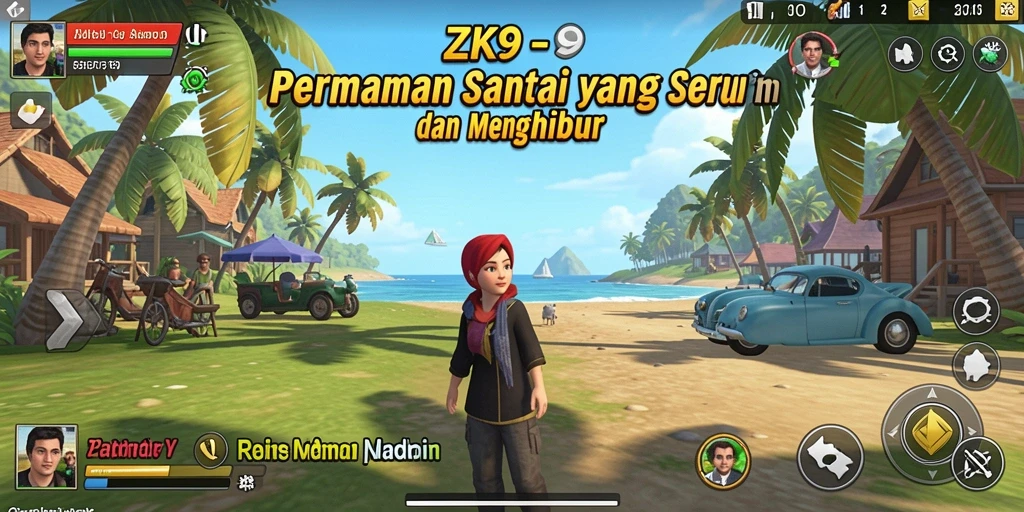 Tampilan gameplay ZK9 yang menarik dan penuh warna.